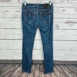 Miss Me Jeans Womens 29 Blue Skinny Blue Flap‎ Pockets Western Cowgirl Rodeo